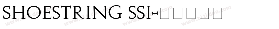 Shoestring SSi字体转换